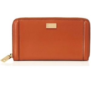 Kate Spade Zipper Brown Leather Wallet